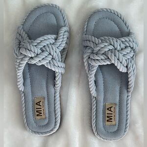 MIA light blue braided sandals, size 8